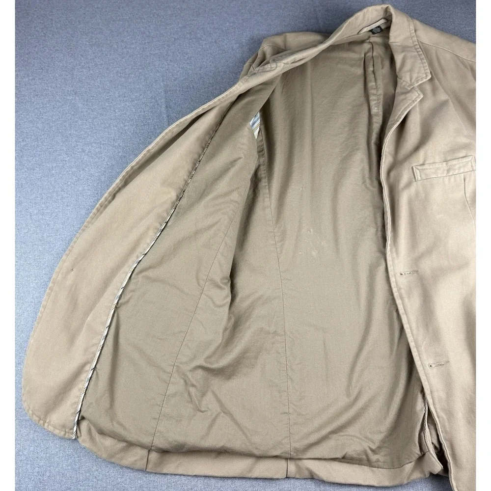 Old Navy Classic Tailored Men's XL Khaki Cotton Sport Coat Blazer 3 Button